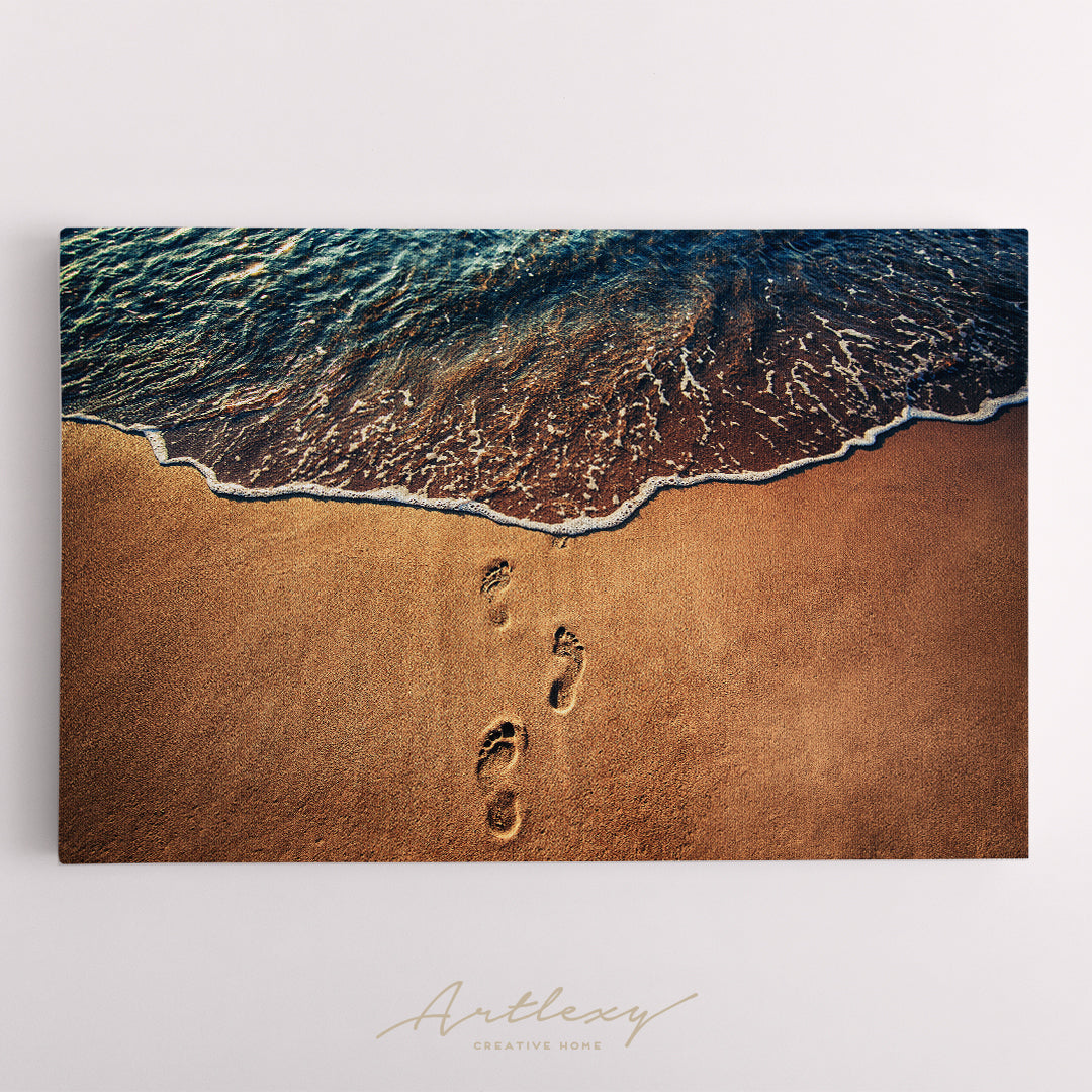 Footsteps on Sand Canvas Print ArtLexy   