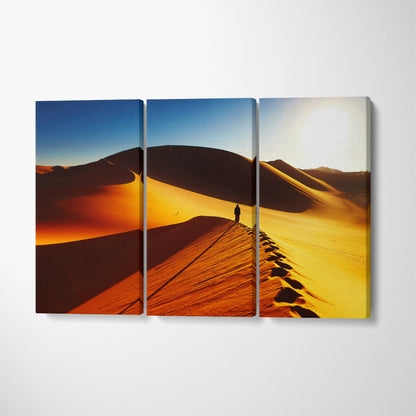 Sahara Desert Sand Dune Algeria Canvas Print ArtLexy 3 Panels 36"x24" inches 