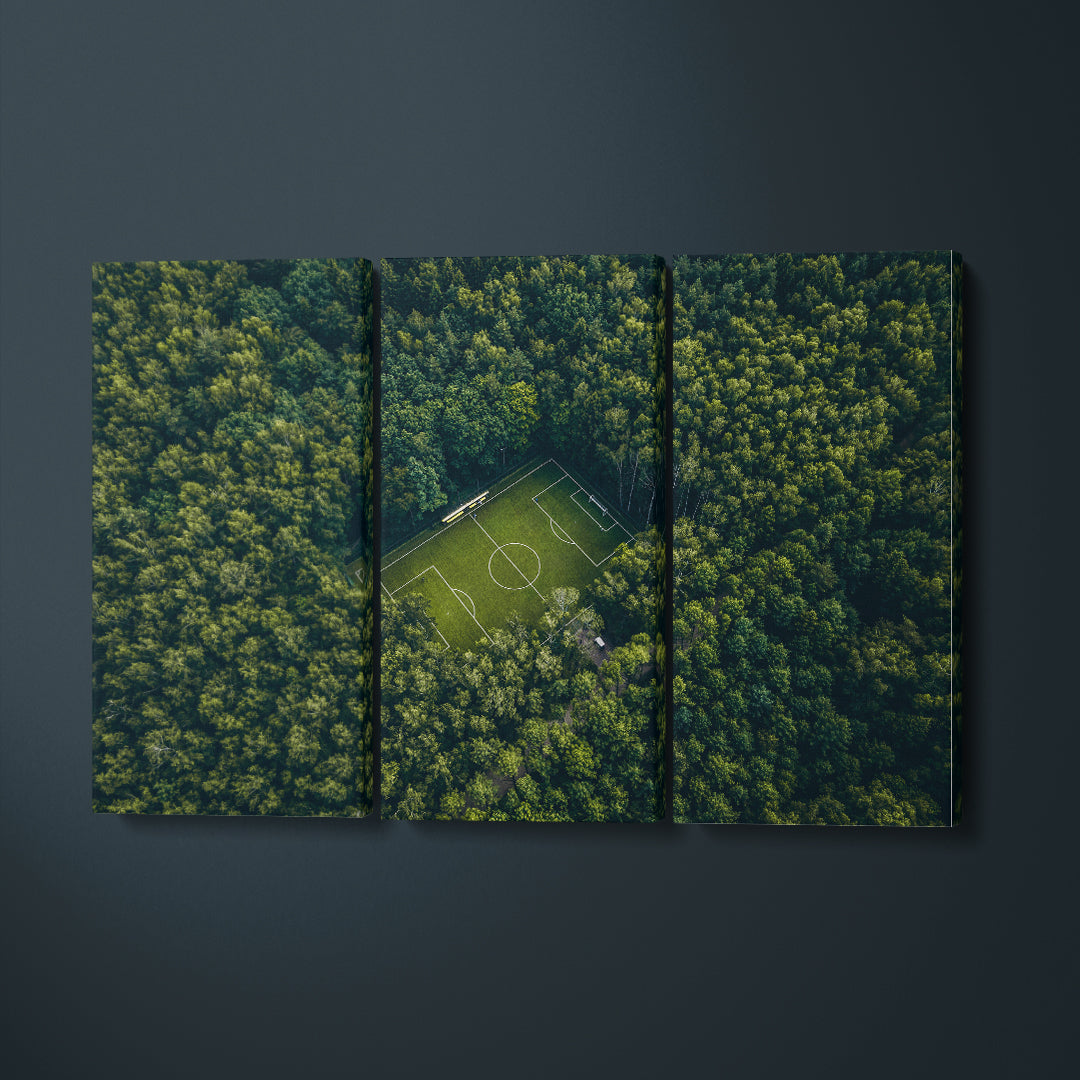 Football Field in Forest Canvas Print ArtLexy   