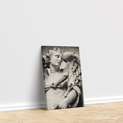 Vintage Angel Statue Canvas Print ArtLexy   