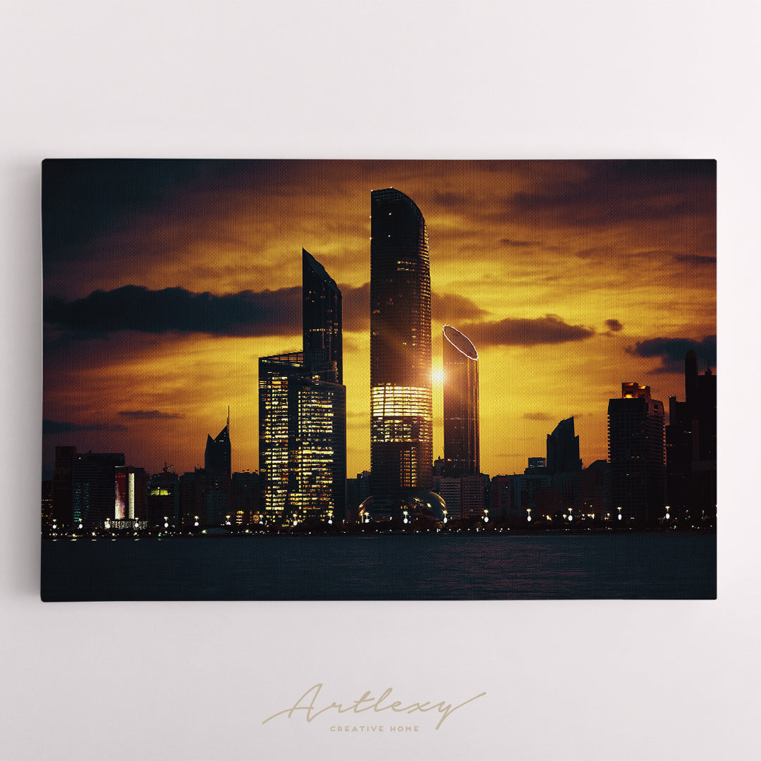 Abu Dhabi Skyline Canvas Print ArtLexy   