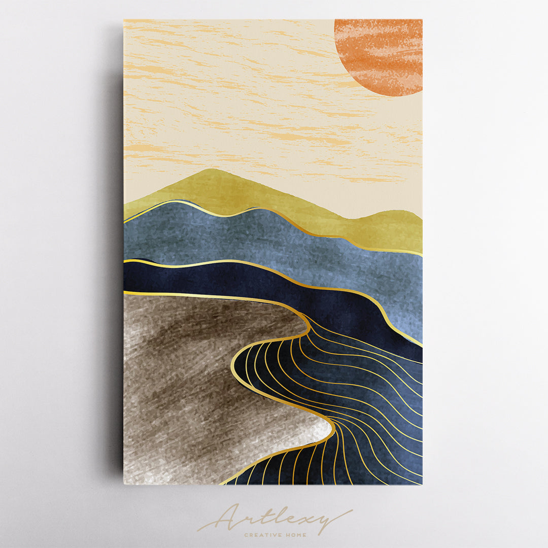 Modern Minimalist Forest Pattern Canvas Print ArtLexy 1 Panel 16"x24" inches 