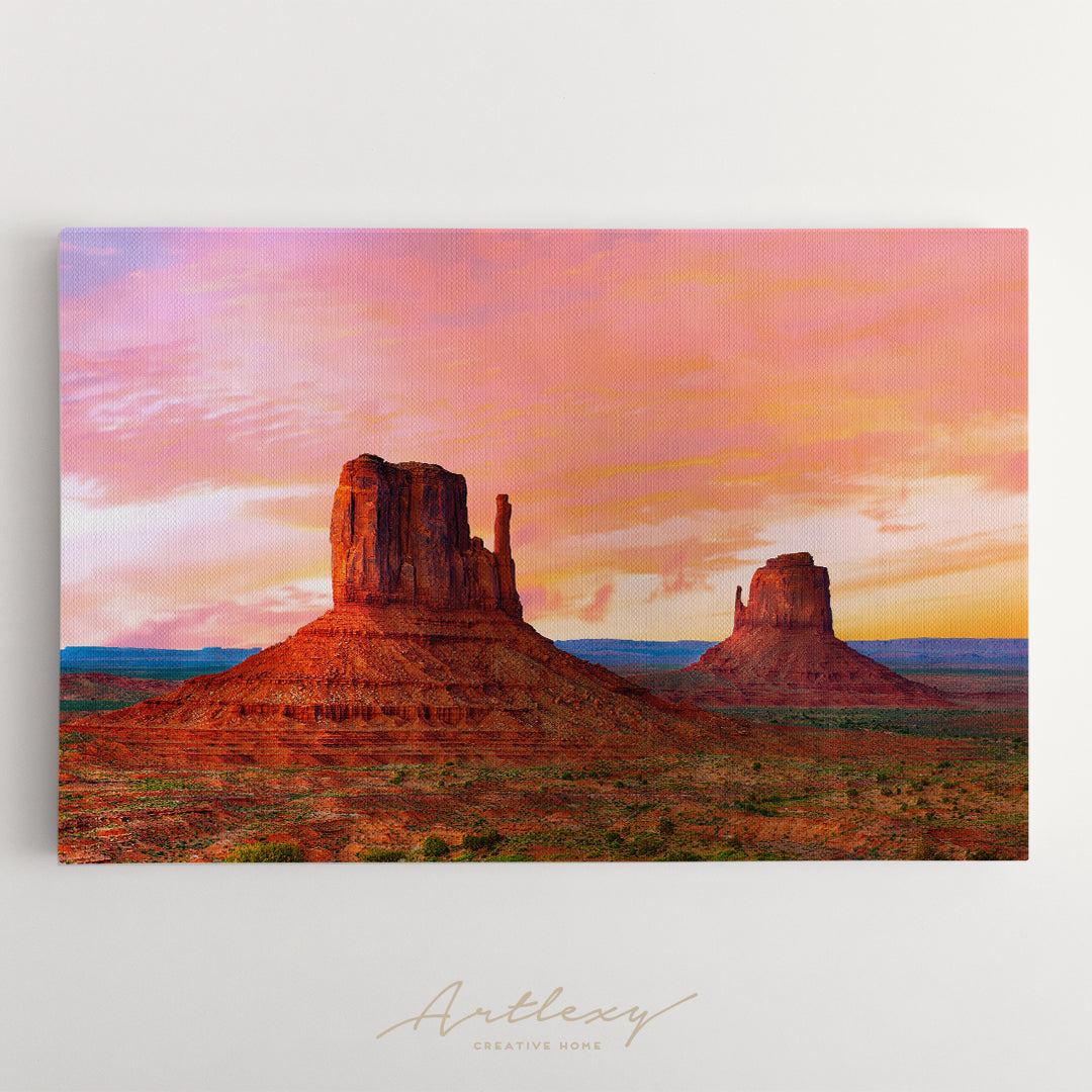 West and East Mitten Buttes. Monument Valley Utah Canvas Print ArtLexy   