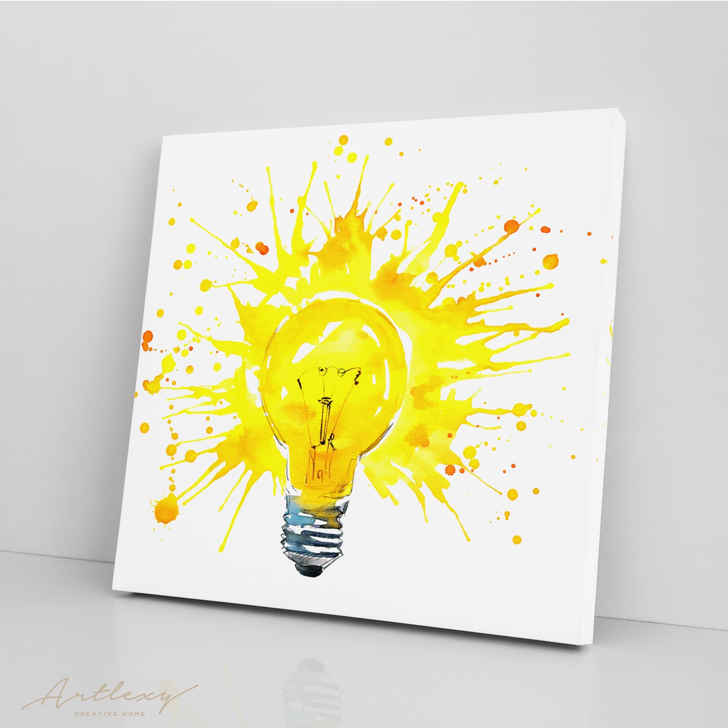 Light Bulb Splash Canvas Print ArtLexy   