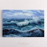 Modern Abstract Ocean Waves Canvas Print ArtLexy   