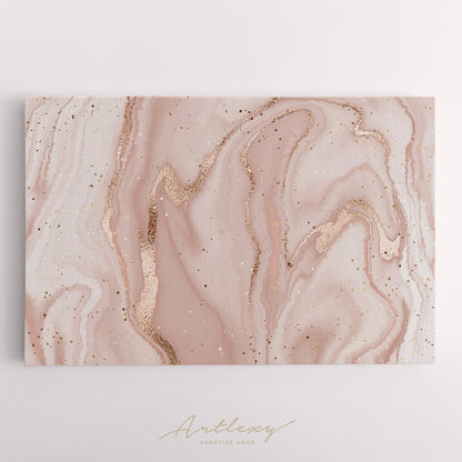 Trendy Abstract Pink Liquid Marble Canvas Print ArtLexy   