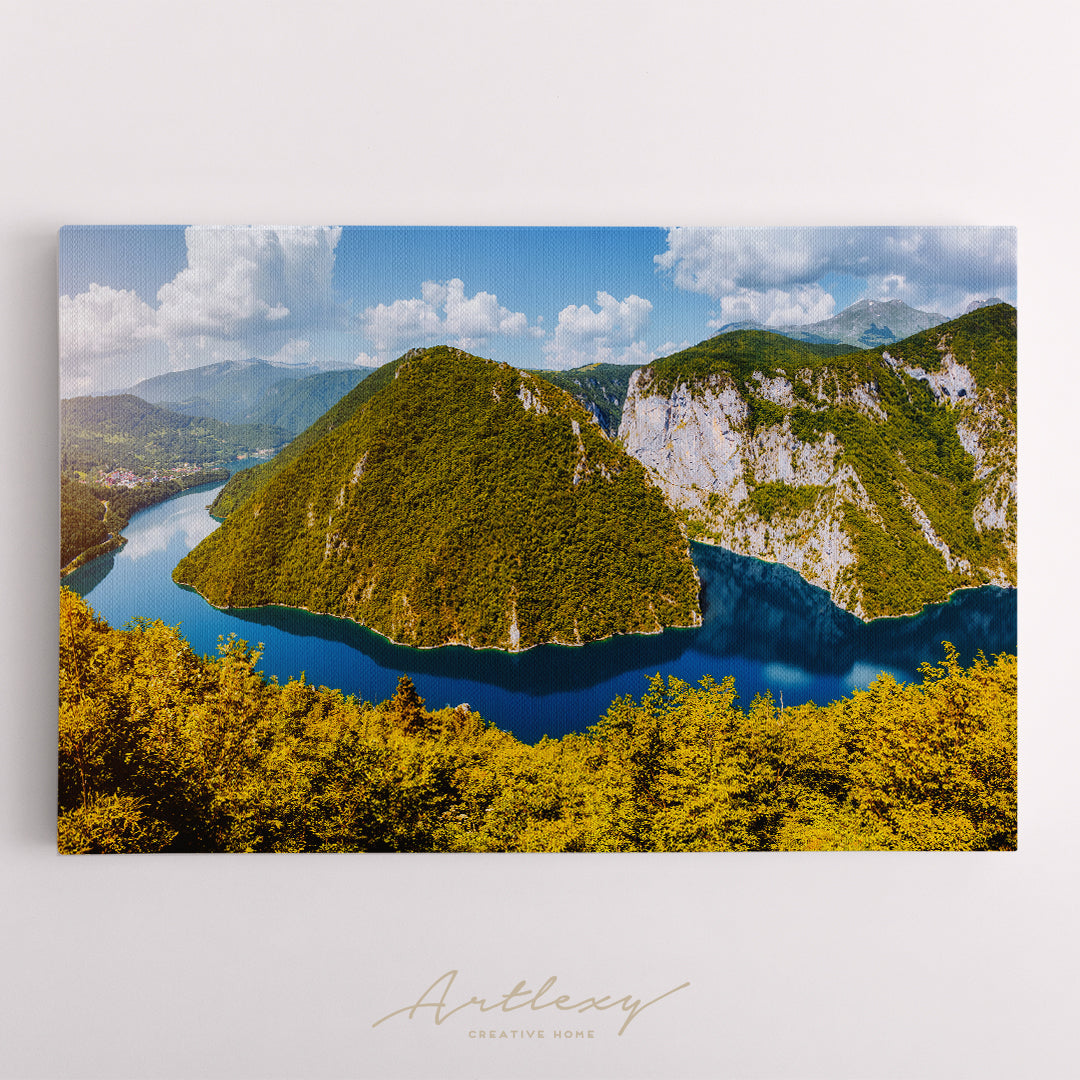 Great Canyon of River Piva Montenegro Canvas Print ArtLexy   