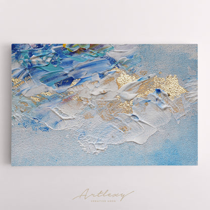 Creative Blue & Gold Painting Canvas Print ArtLexy   