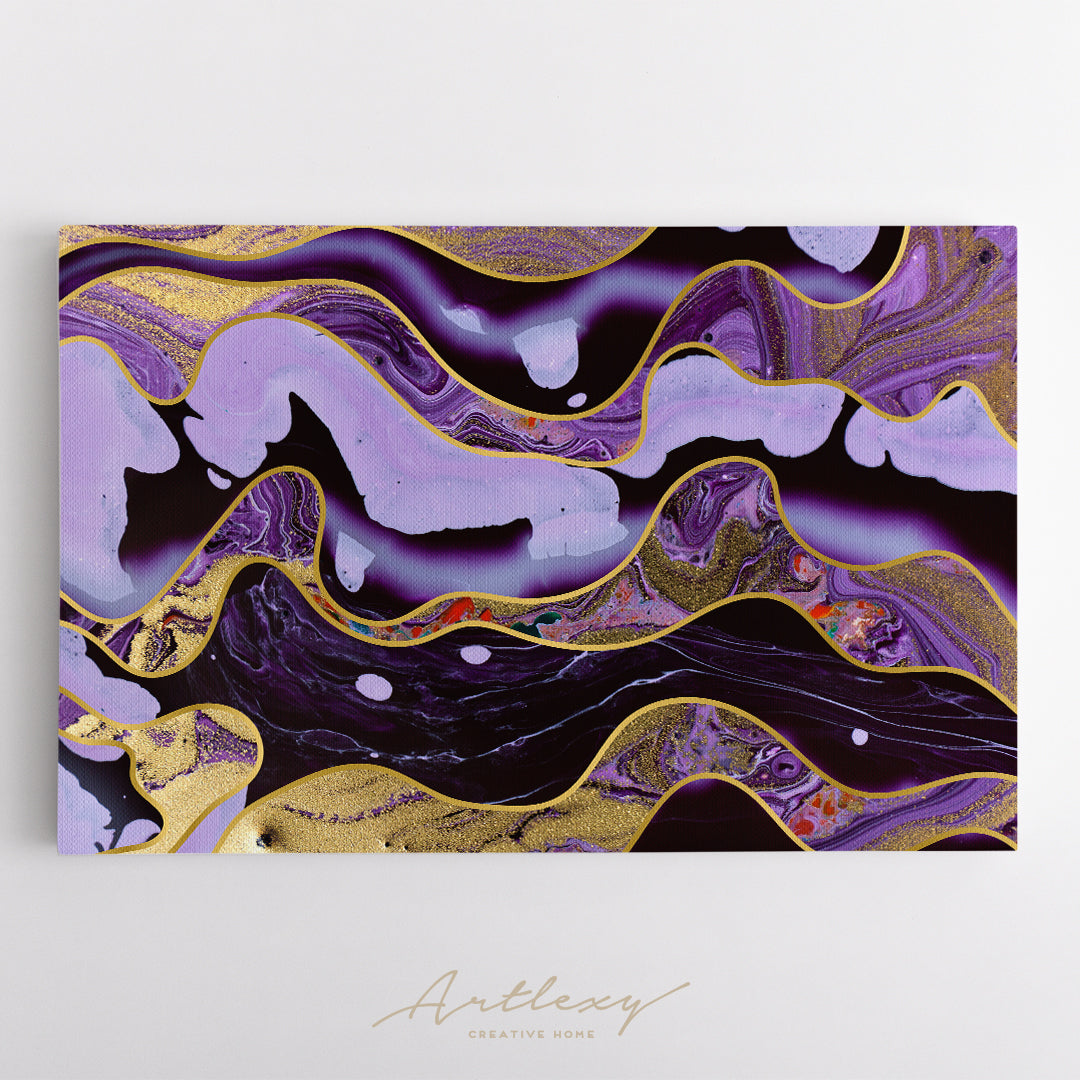 Trendy Mixed Purple Abstract Pattern Canvas Print ArtLexy   