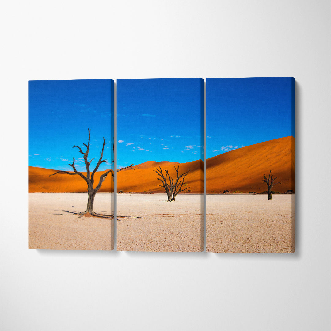 Deadvlei Namib-Naukluft Park Canvas Print ArtLexy 3 Panels 36"x24" inches 