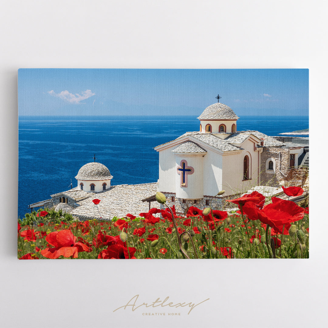 Holy Archangels Monastery Thassos Greece Canvas Print ArtLexy   