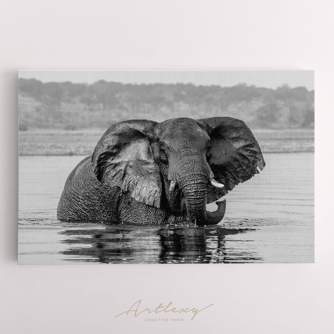 African Bush Elephant Canvas Print ArtLexy   