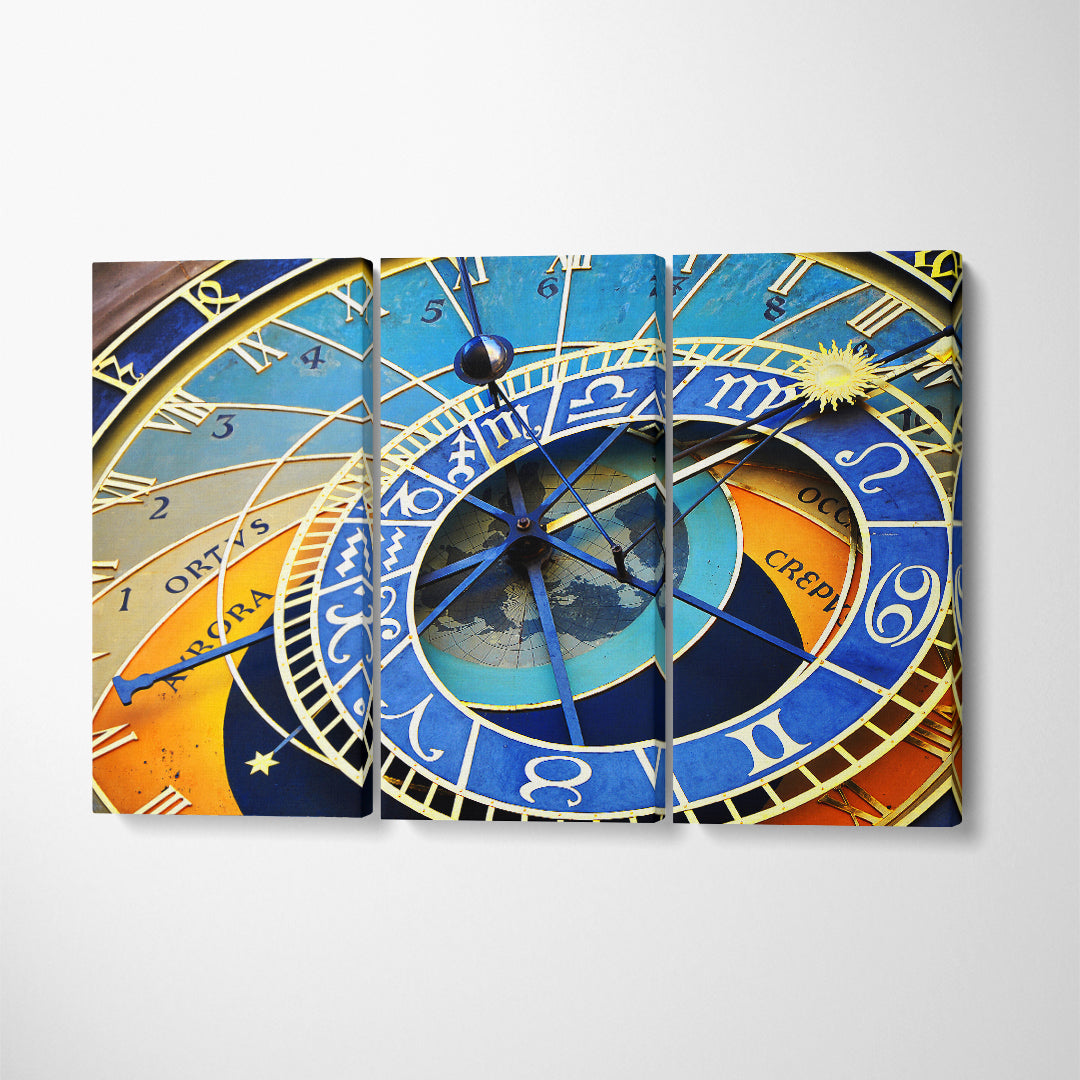 Prague Astronomical Clock Canvas Print ArtLexy   