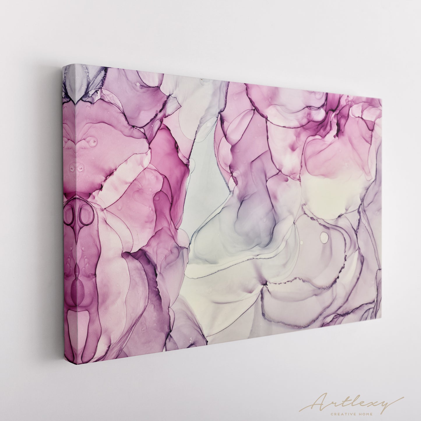 Abstract Soft Color Marble Canvas Print ArtLexy   
