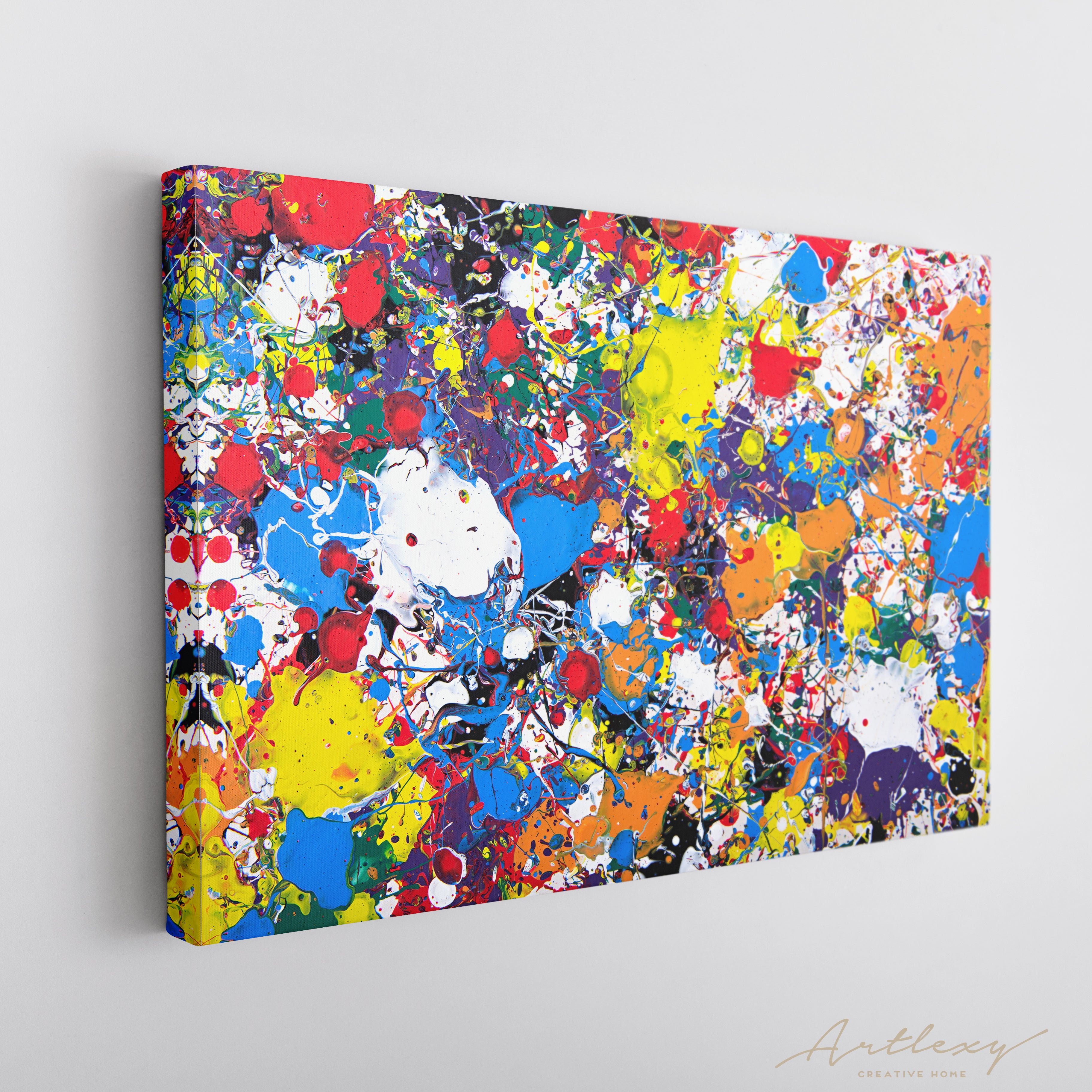 Colorful Abstract Splashes Canvas Print ArtLexy   