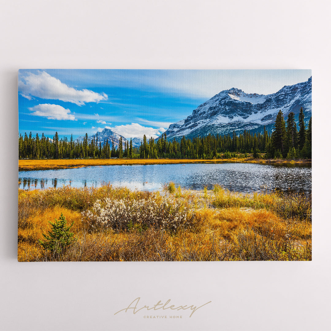 Canada Landscape with Mountains and Forest Canvas Print ArtLexy   