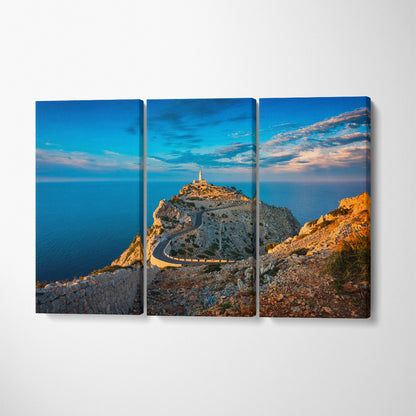 Formentor Lighthouse Mallorca Spain Canvas Print ArtLexy 3 Panels 36"x24" inches 