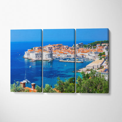 Dubrovnik Croatia Canvas Print ArtLexy 3 Panels 36"x24" inches 