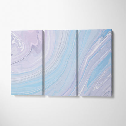 Pastel Blue and Pink Waves and Swirls Canvas Print ArtLexy   