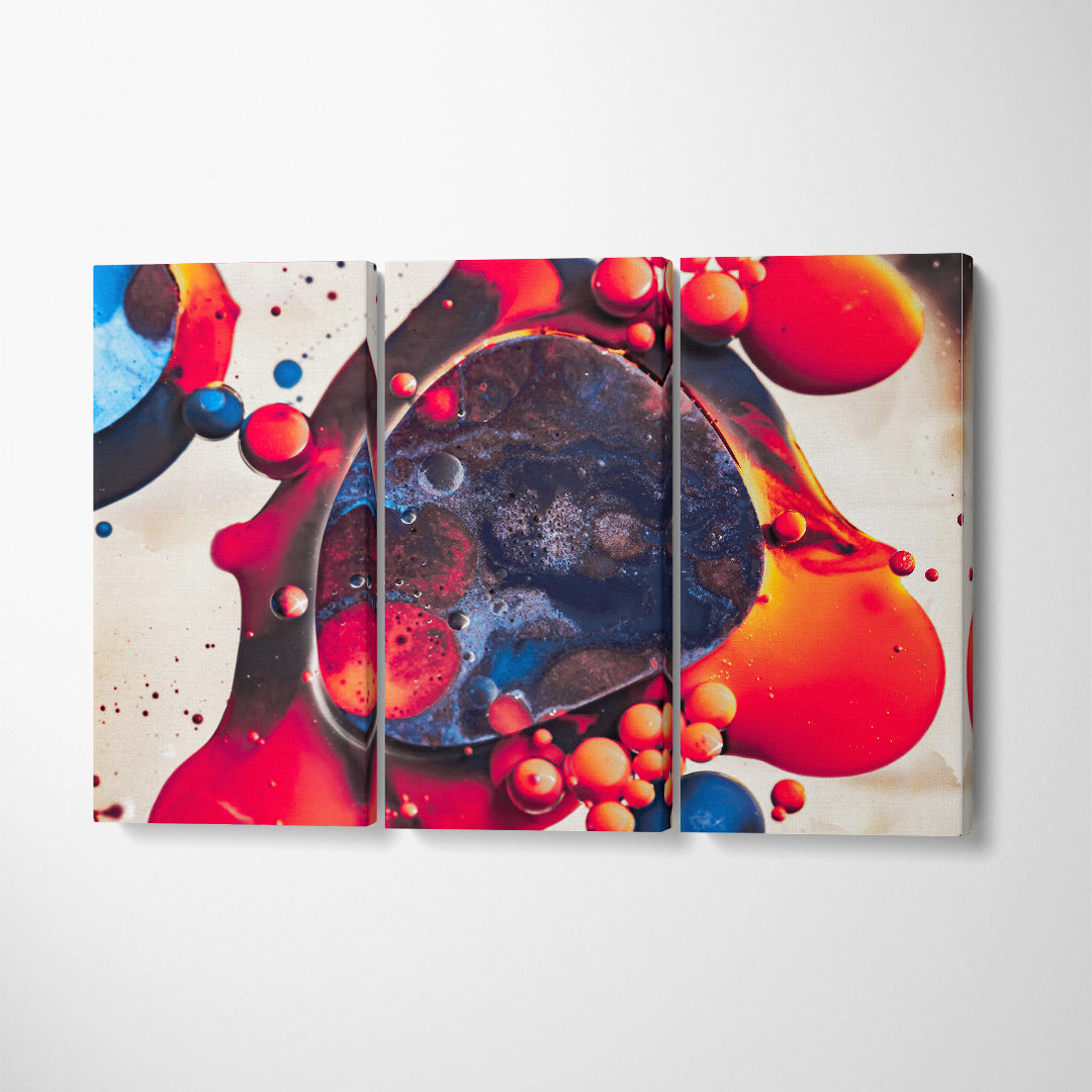 Creative Multicolor Bubbles Canvas Print ArtLexy 3 Panels 36"x24" inches 