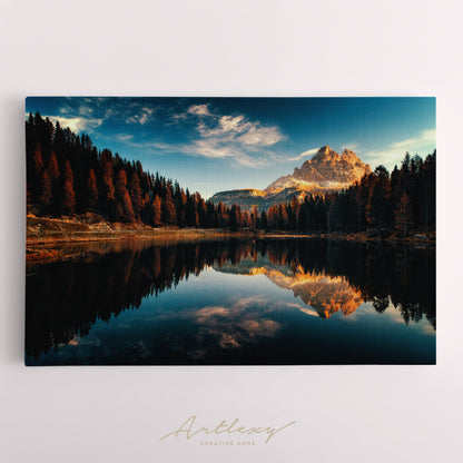 Lake Antorno Dolomites Canvas Print ArtLexy   