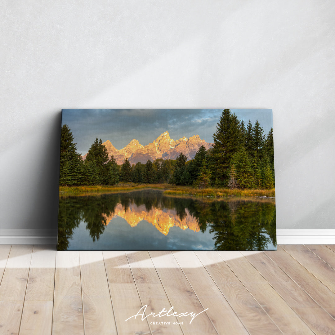 Grand Teton National Park. Mountain Landscape Canvas Print ArtLexy   