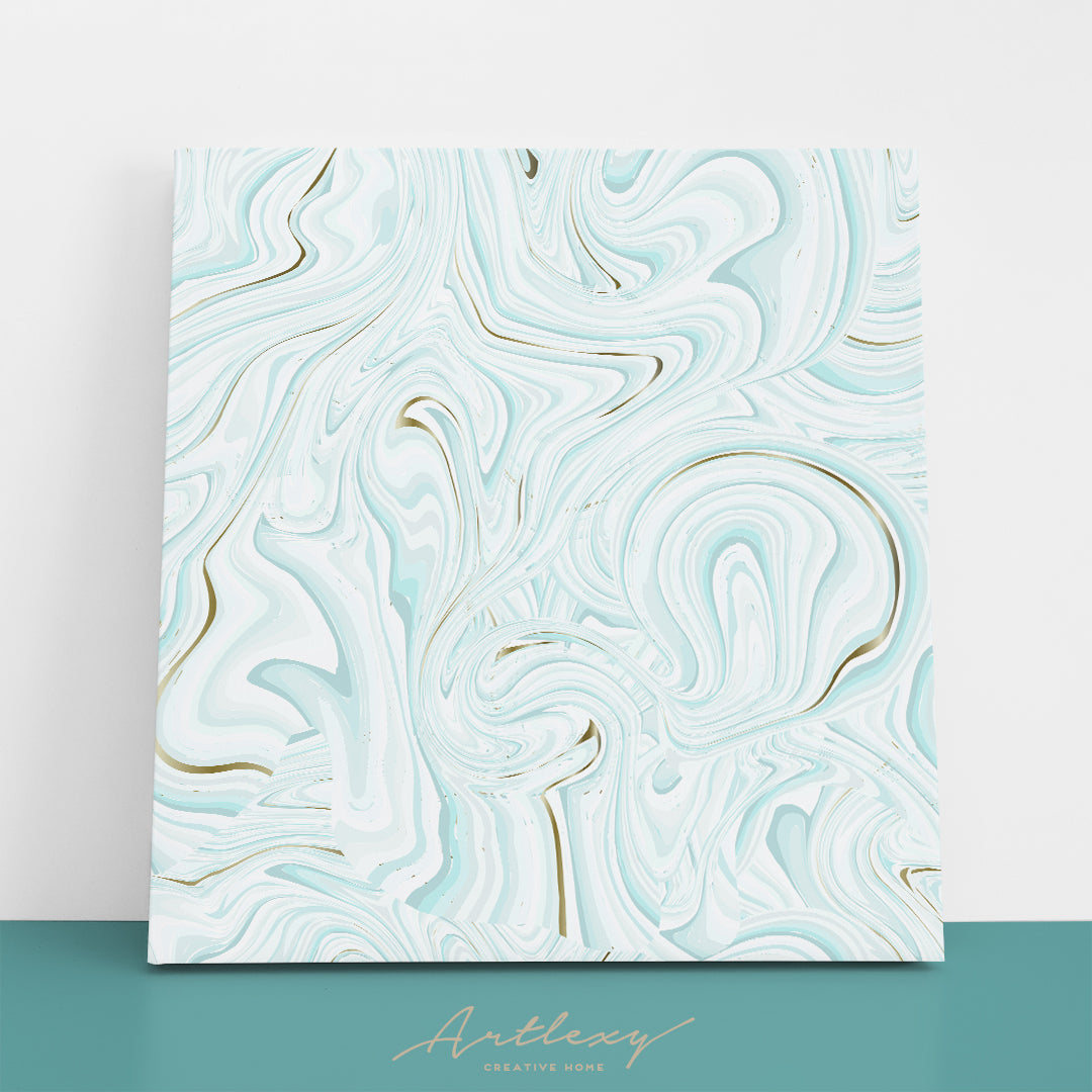 Abstract Blue Wavy Marble