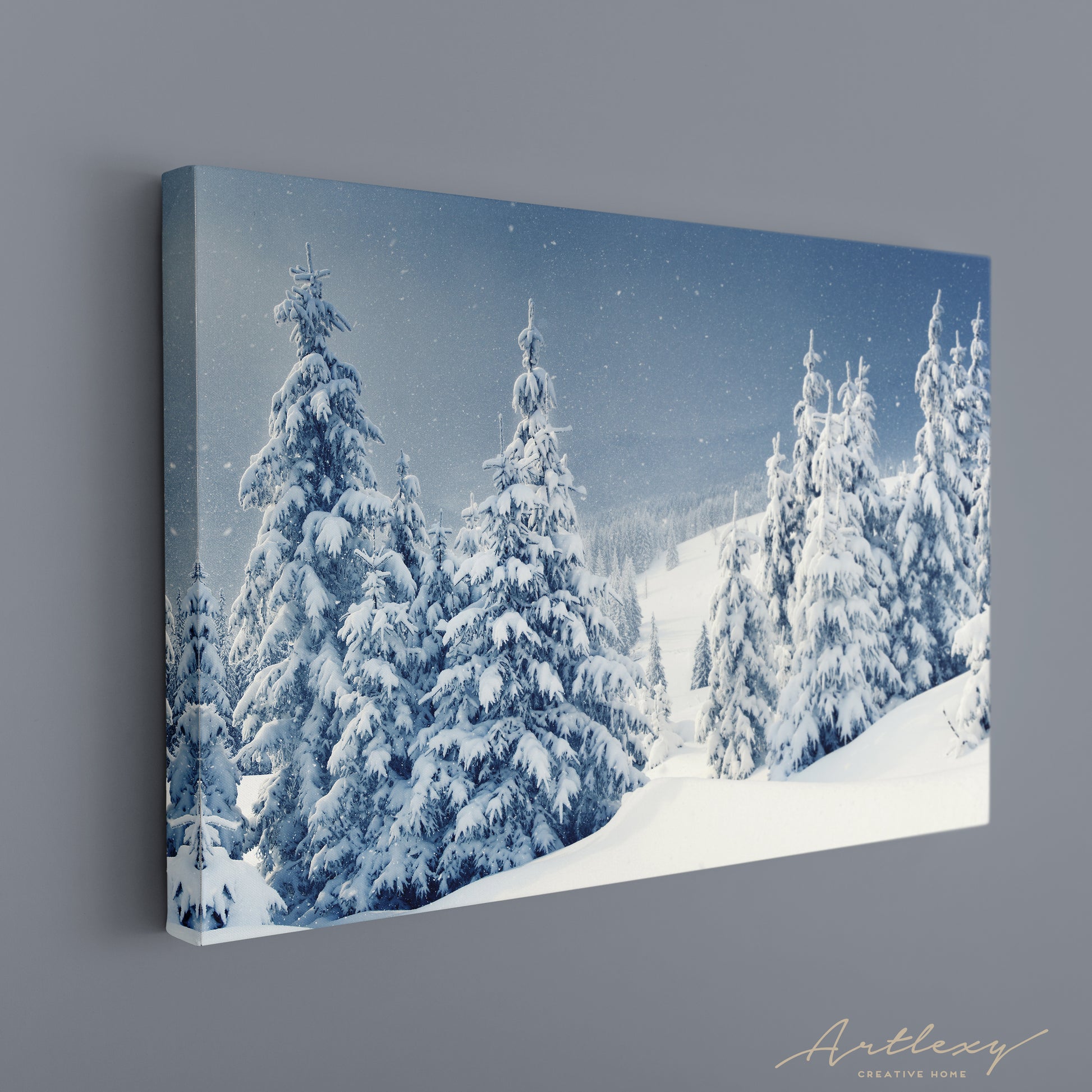 Winter Forest With Snow Covered Trees Canvas Print ArtLexy   