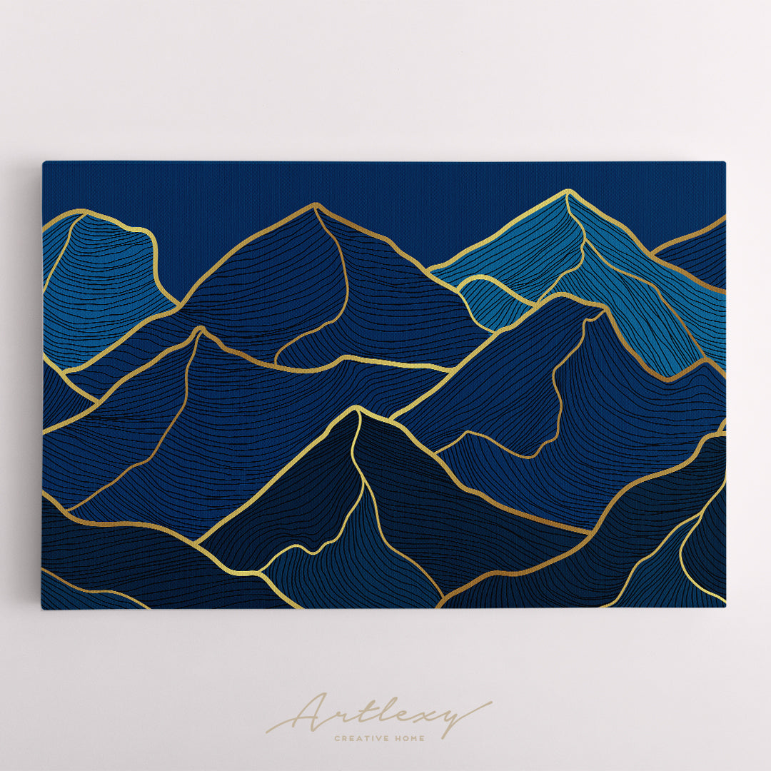 Abstract Gold Mountains Canvas Print ArtLexy   