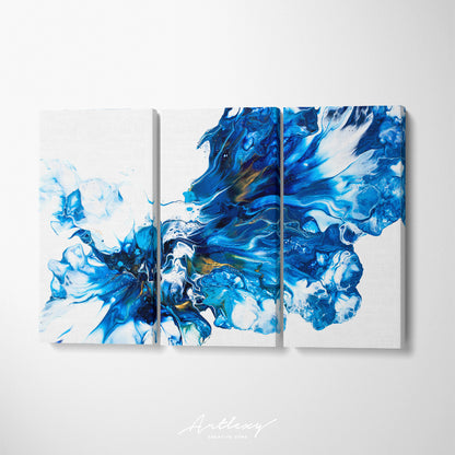 Abstract Blue Ink Splash Canvas Print ArtLexy   