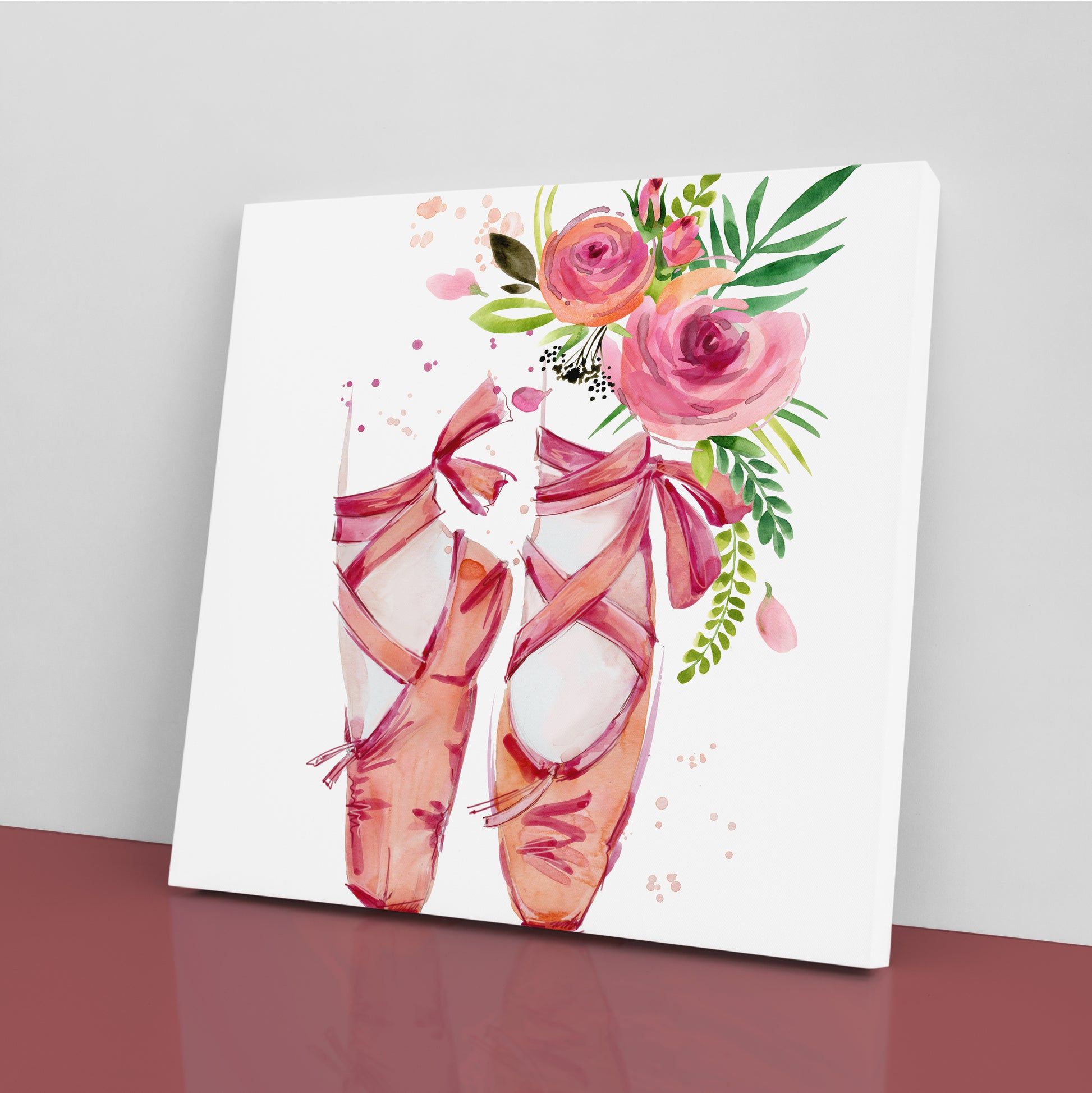 Ballet Shoes and Roses Canvas Print ArtLexy   