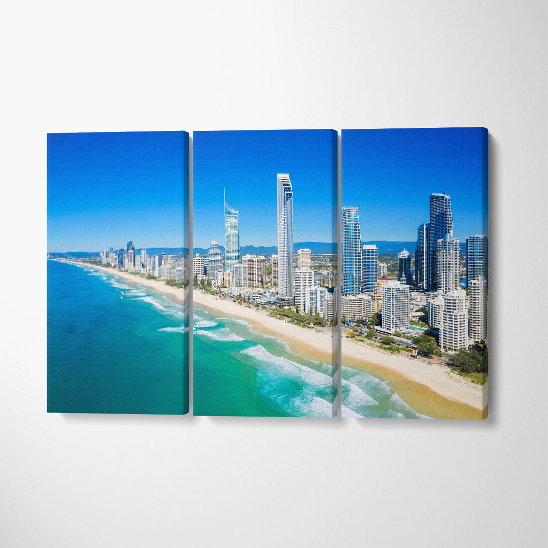 Surfers Paradise Gold Coast Australia Canvas Print ArtLexy 3 Panels 36"x24" inches 