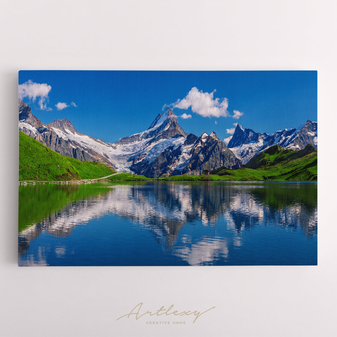 Bernese Range above Bachalpsee Lake Swiss Alps Canvas Print ArtLexy   