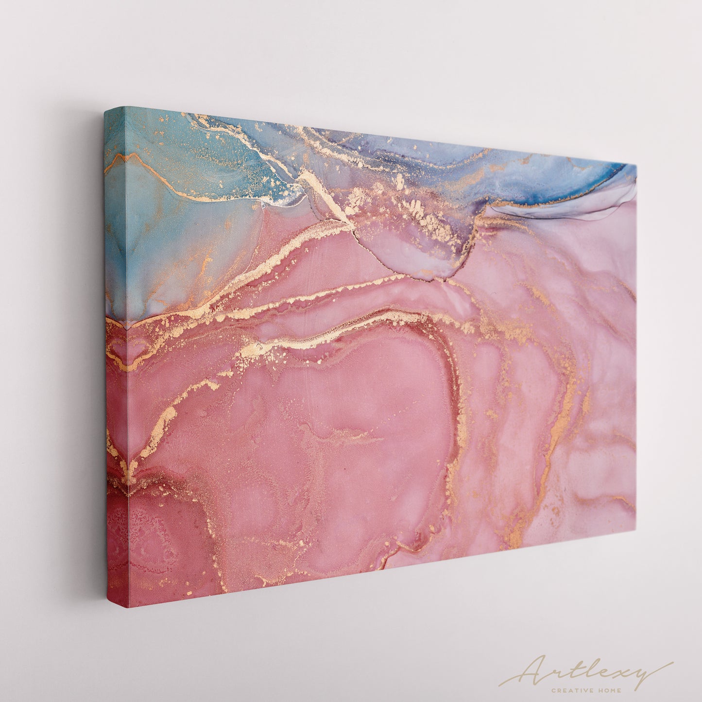 Abstract Pink Ink Pattern Canvas Print ArtLexy   