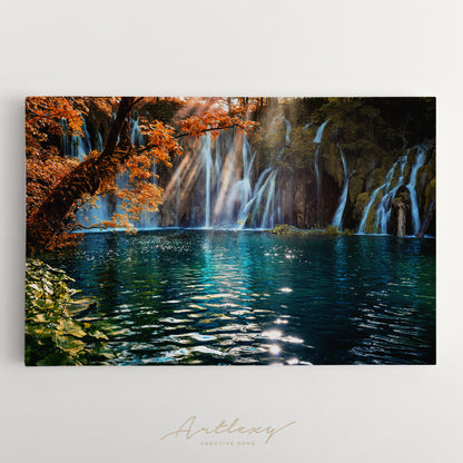 Waterfall in Plitvice National Park Canvas Print ArtLexy   