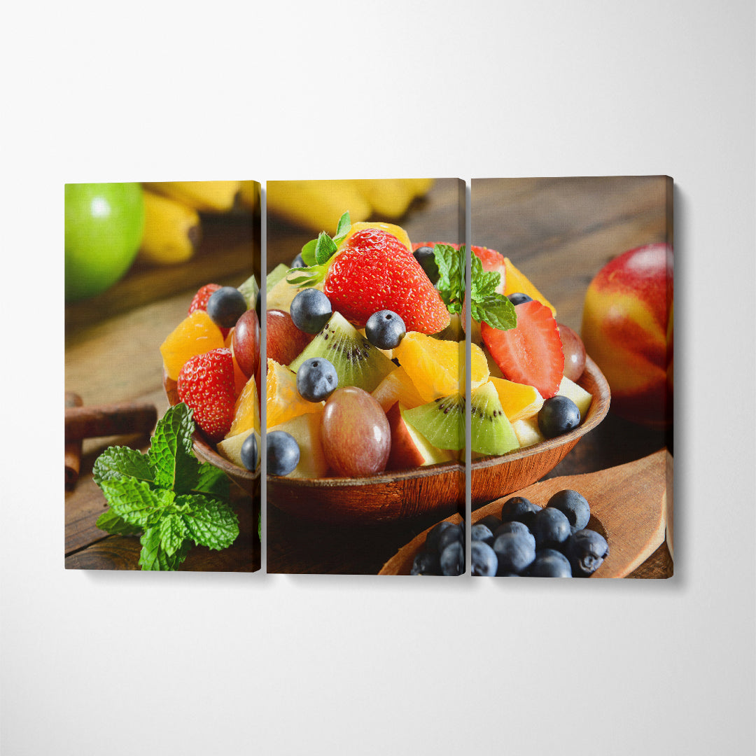Fruit Salad Canvas Print ArtLexy 3 Panels 36"x24" inches 