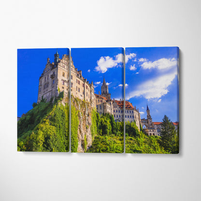 Sigmaringen Castle Germany Canvas Print ArtLexy 3 Panels 36"x24" inches 