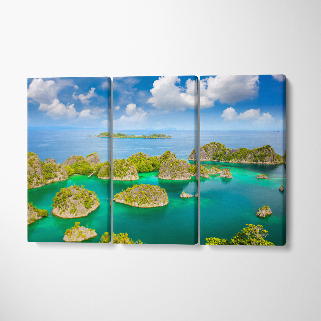 Paradise Islands Indonesia Canvas Print ArtLexy 3 Panels 36"x24" inches 