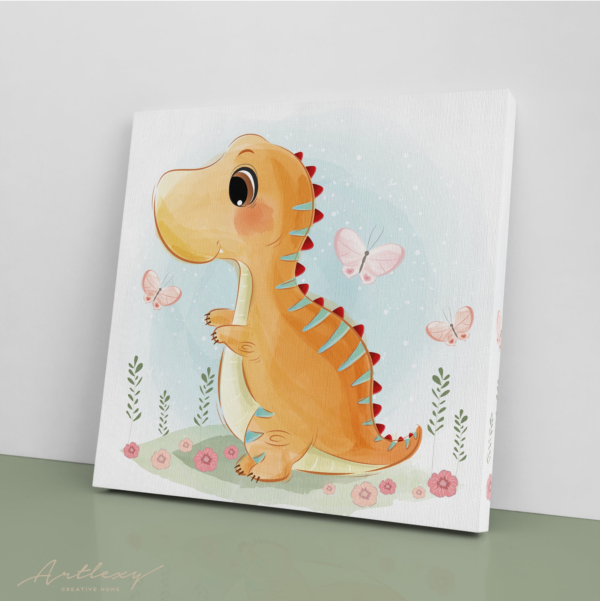Little Dinosaur Canvas Print ArtLexy   