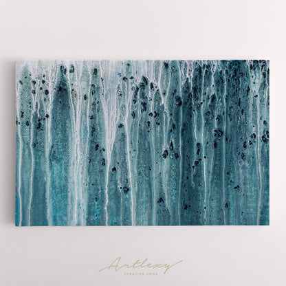 Abstract Blue Paint Drips Canvas Print ArtLexy   