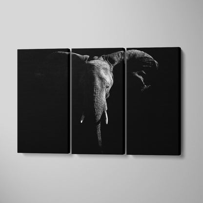 African Elephant Silhouette Canvas Print ArtLexy   