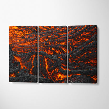 Lava Canvas Print ArtLexy 3 Panels 36"x24" inches 