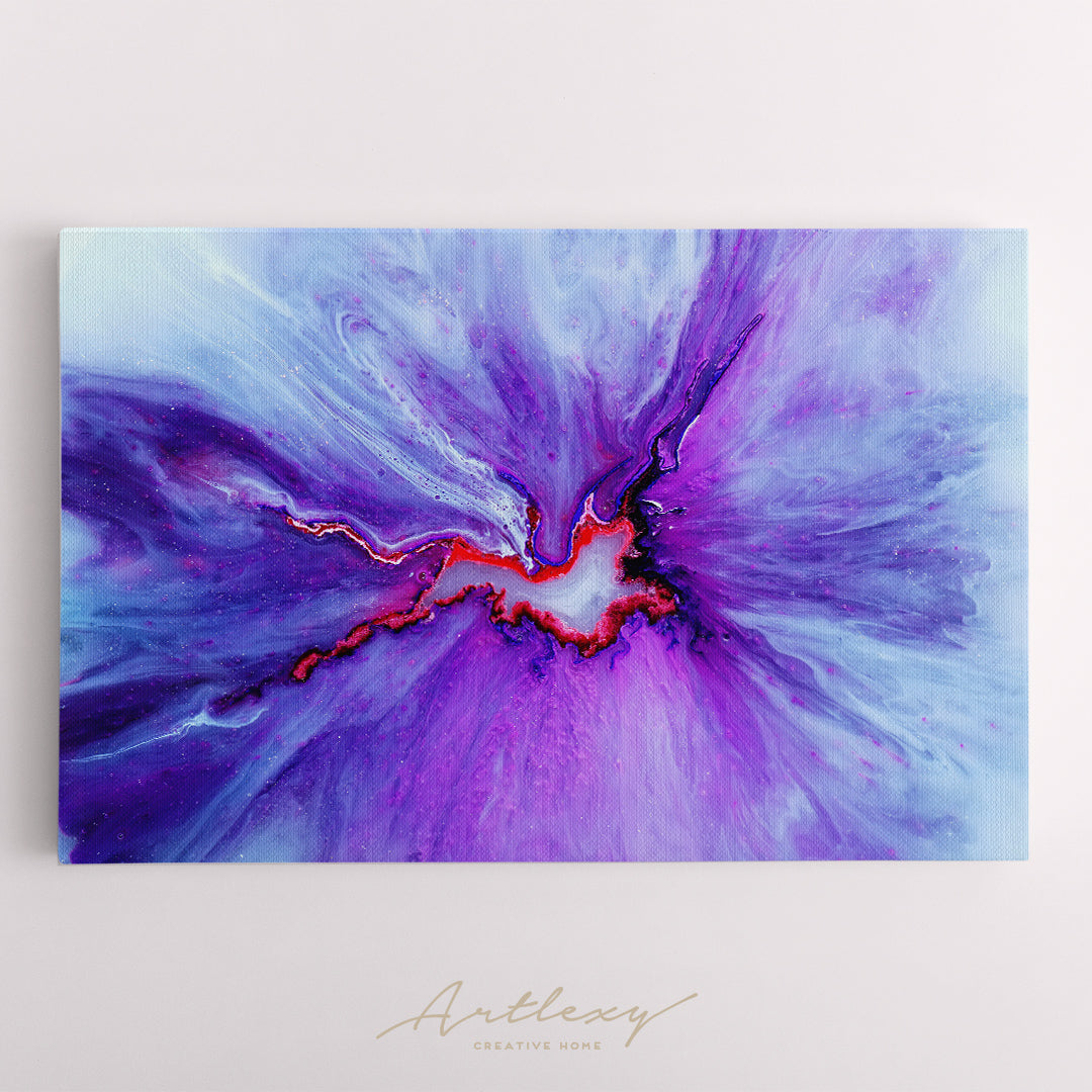 Abstract Purple Waves Canvas Print ArtLexy   