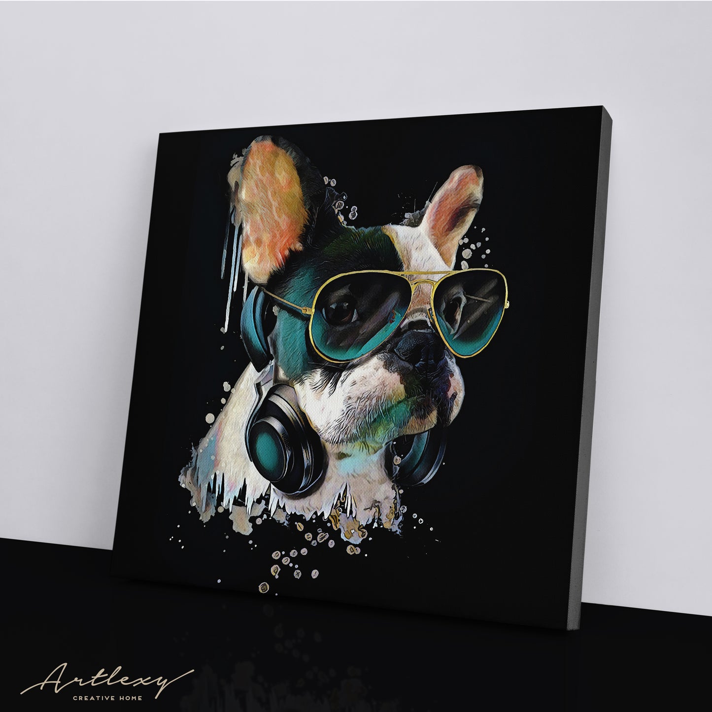 French Bulldog in Sunglasses Canvas Print ArtLexy   