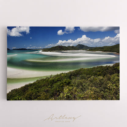Whitehaven Beach, Hill Inlet Queensland Australia Canvas Print ArtLexy   