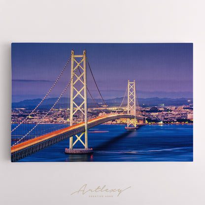 Akashi Kaikyo Bridge Kobe Japan Canvas Print ArtLexy   
