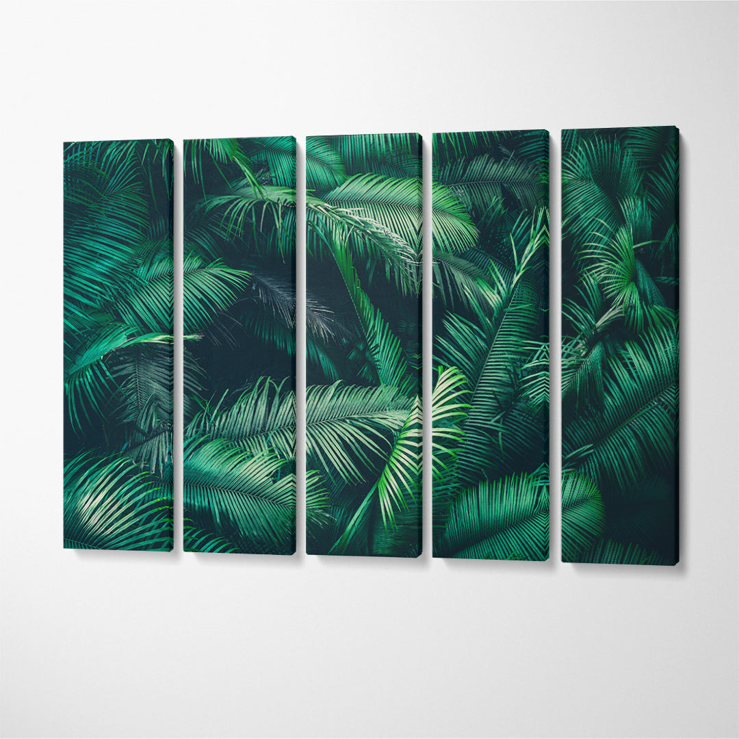Tropical Forest Canvas Print ArtLexy 5 Panels 36"x24" inches 