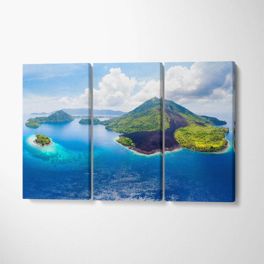 Banda Islands Indonesia Canvas Print ArtLexy 3 Panels 36"x24" inches 