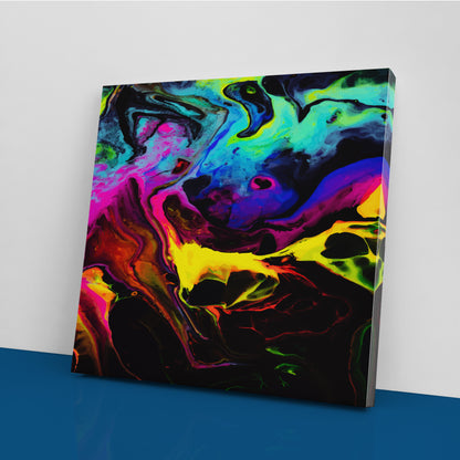 Set of 3 Squares Abstract Colorful Marble Canvas Print ArtLexy   
