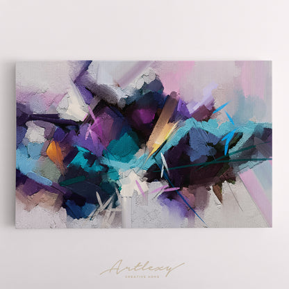 Abstract Contemporary Vivid Brush Stroke Canvas Print ArtLexy   